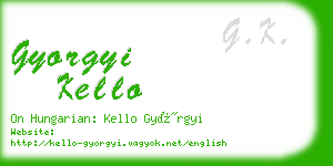 gyorgyi kello business card